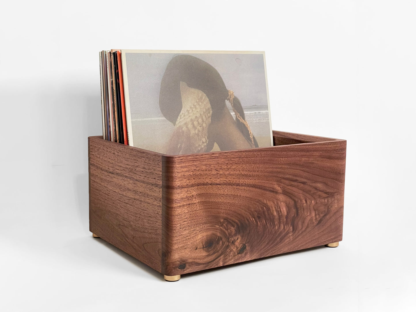 Tabletop Vinyl Record Storage Crate