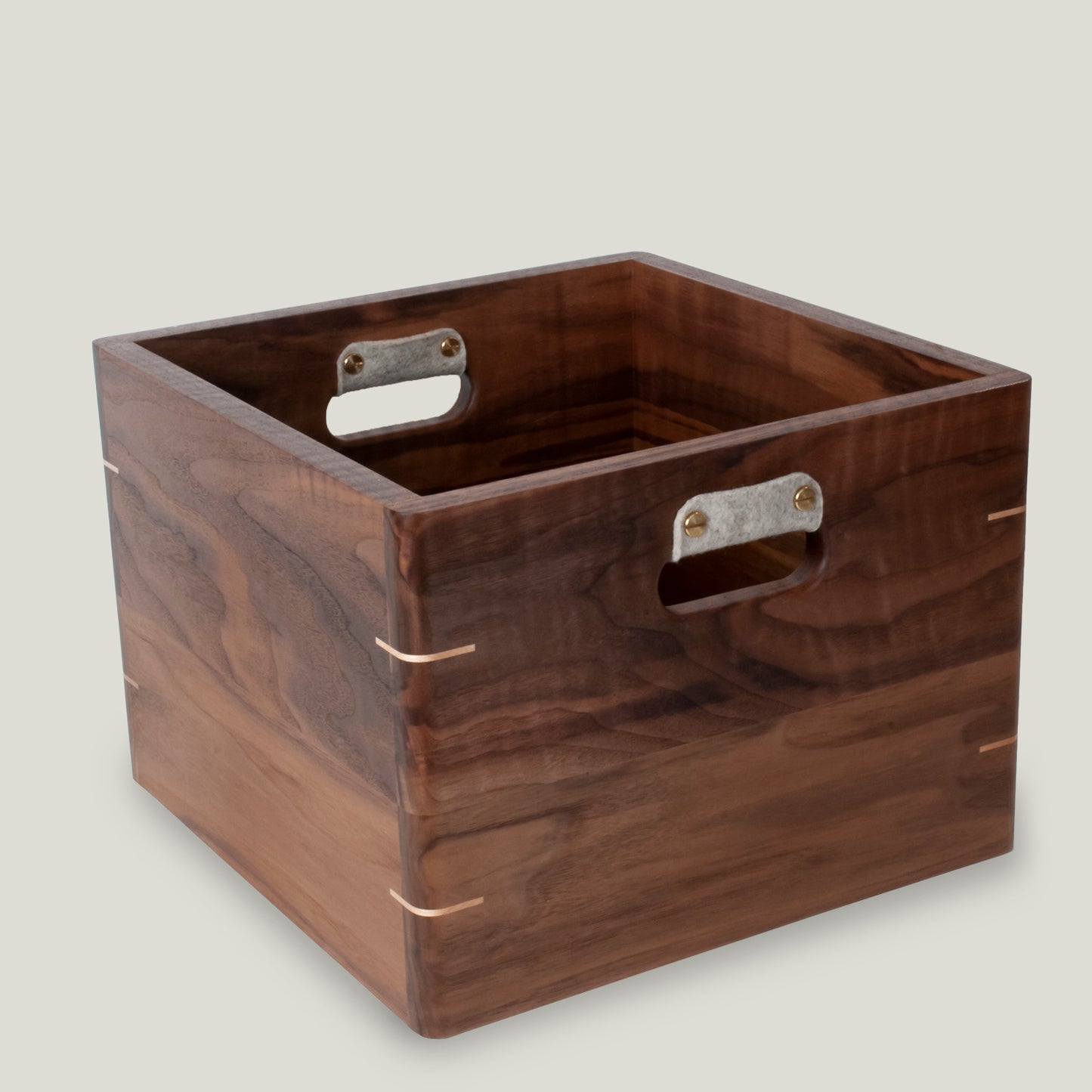 Walnut Record Crate