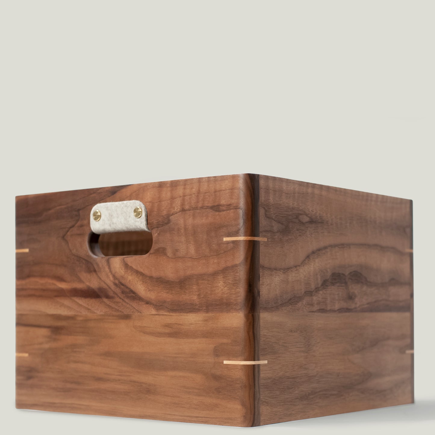 Walnut Record Crate