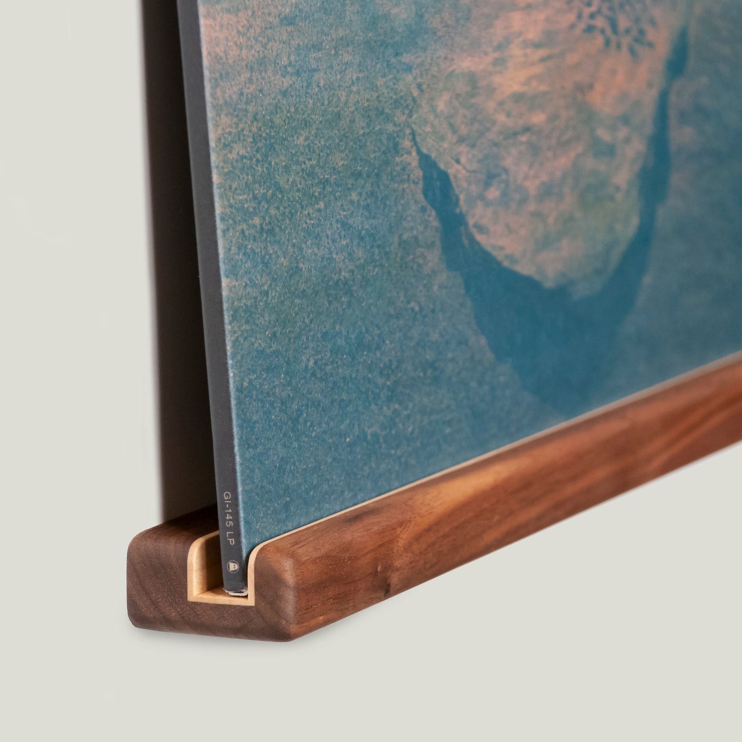 Single Vinyl Record Shelf - Walnut